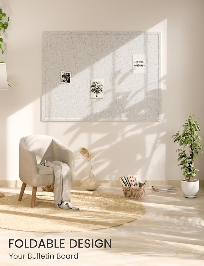 Fluxynara Large Bulletin Board, 47.2" x 35.4" Cork Board Alternative - Image 6