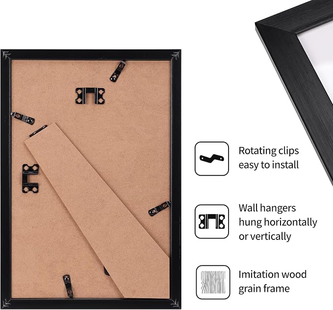 Giftgarden 8x12 Picture Frame Black, 12 Pack - Image 2