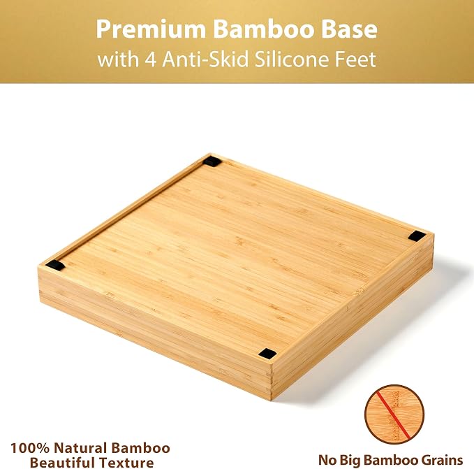 Umilife Bamboo Desk Drawer Organizer, Wood Office Junk Tray - Image 6