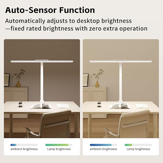 Desk Lamp with Clamp, LED Eye-Caring Clip on Desk Lights - Image 9