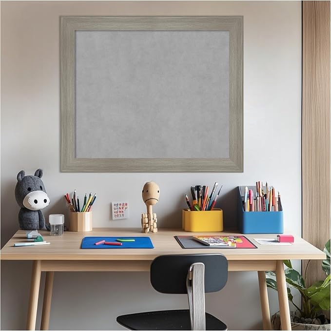 Amanti Art Grey Framed Magnetic Board 24x28 Medium Vision Board - Image 6