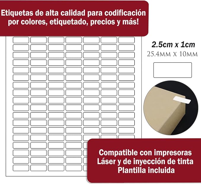 White Rectangular Labels + Bonus Color Labels - Image 4