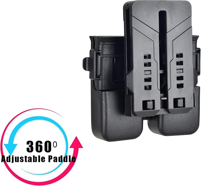 Double Magazine Holster, Universal Magazine Pouch, 9mm/40/45/10mm/380 Mag - Image 6