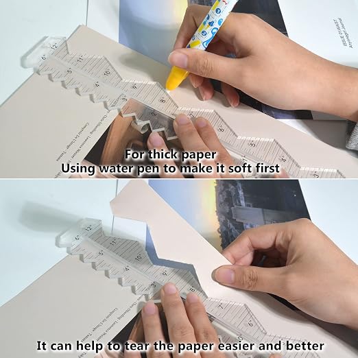 Acrylic Paper Tearing Ruler Craft Ruler - Image 2