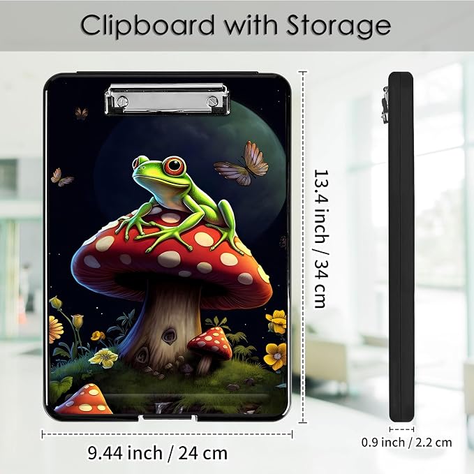 Clipboard with Storage, Office Supplies Nursing Clipboards Folder with Pen - Image 2