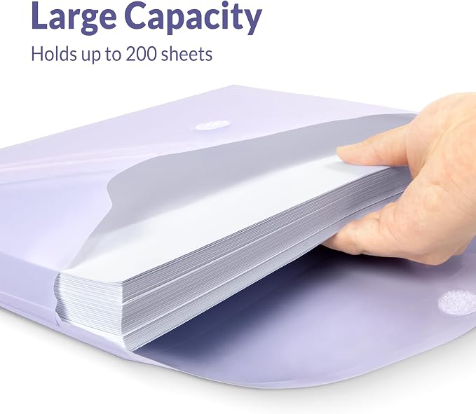 SUNEE 12 Pack Plastic Envelopes, Folders - Image 5