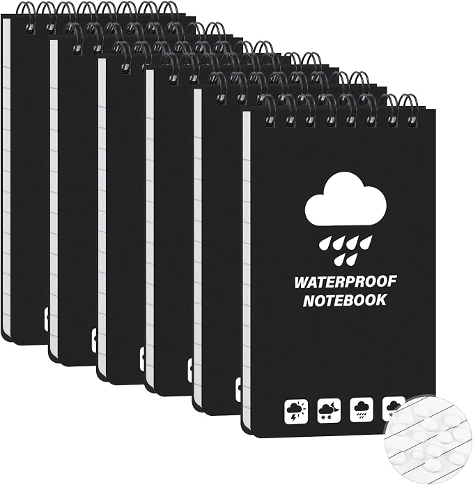 Thboxes 6 Pack Waterproof Pocket Notebook by Thboxes