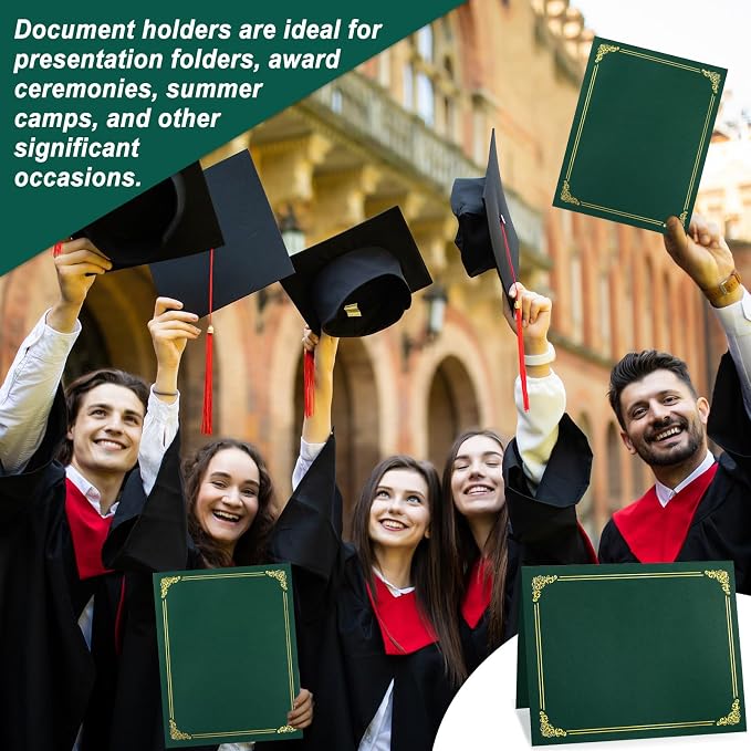 gisgfim 160Pcs Certificate Holders Diploma Covers Single Sided Gold Foil Border - Image 6