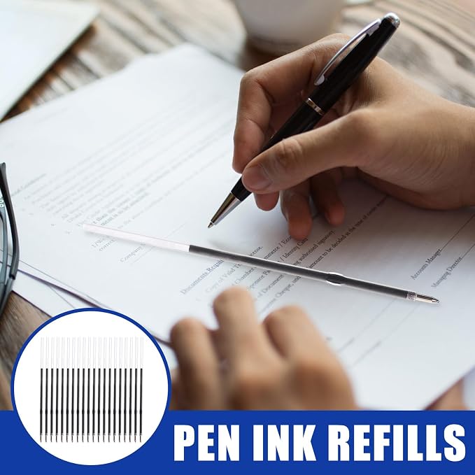Retractable Ballpoint Pen Refills 30 Pieces 1mm, 4.2 Inch Ink Pen Refills - Image 6