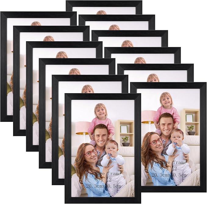 Giftgarden 8x12 Picture Frame Black, 12 Pack by Giftgarden