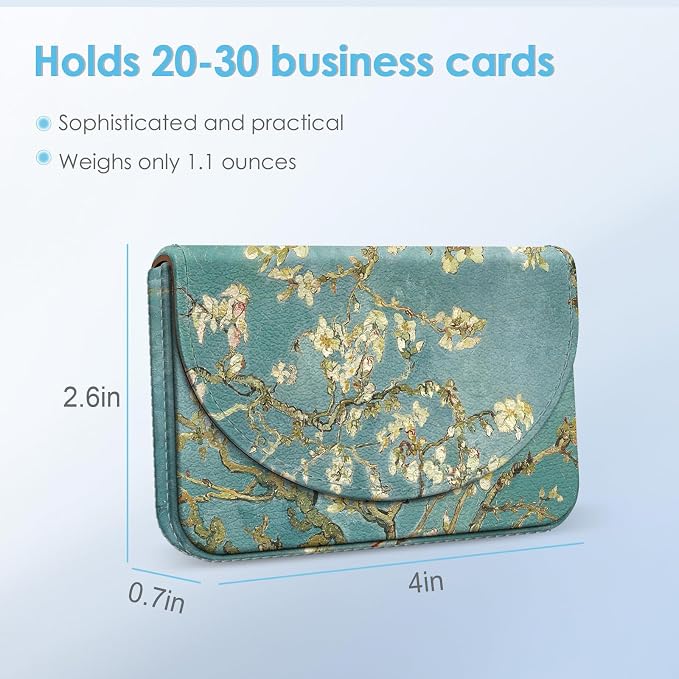 Business Card Holder，PU Leather Business Card Case Color Printing Pattern Card - Image 2