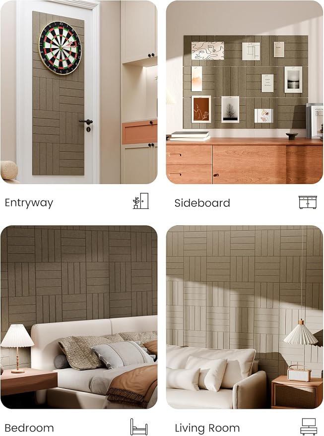 Bumusty Large Cork Board Alternative-48 x 36" Felt Bulletin Board Tiles - Image 5
