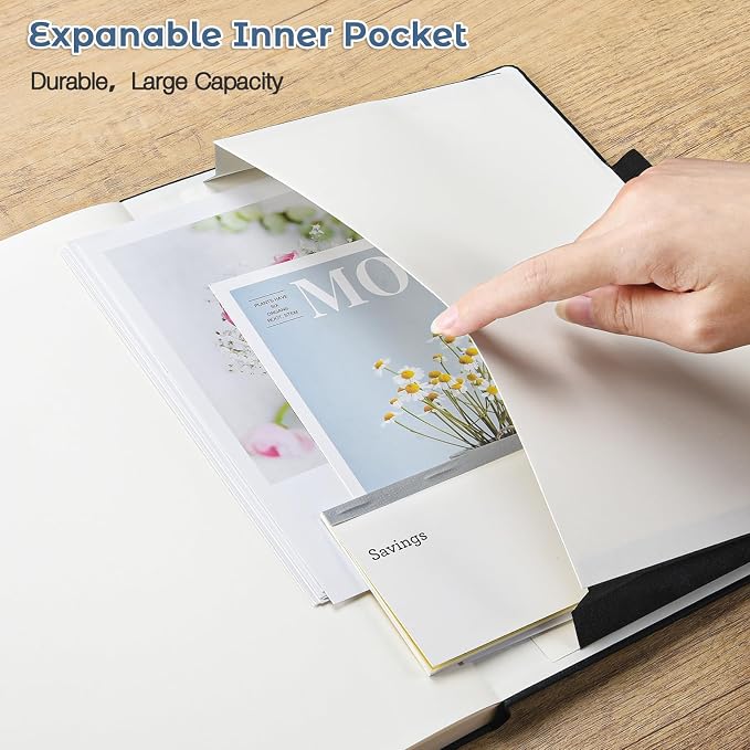 Lined Journal Notebook, 8.5" x 11" Hardcover Leather Notebook - Image 4