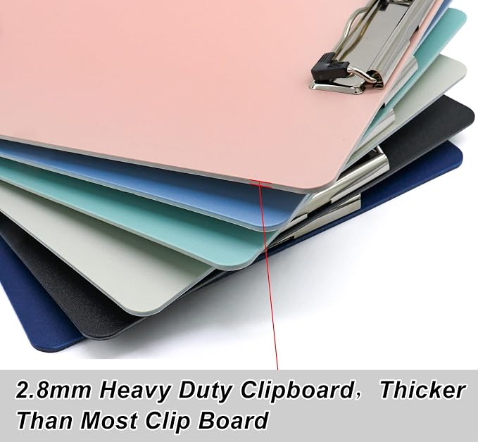 BOMEI PACK Color Clipboards 18 Pack, Plastic Bulk Clip Boards - Image 3