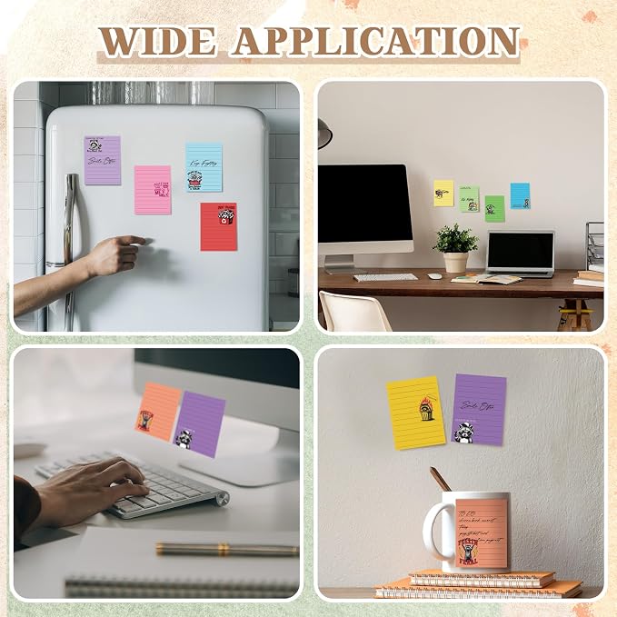 12 Pcs Funny Sticky Notes for Work 4x3 Inches Sarcastic Self Adhesive Notepads - Image 5