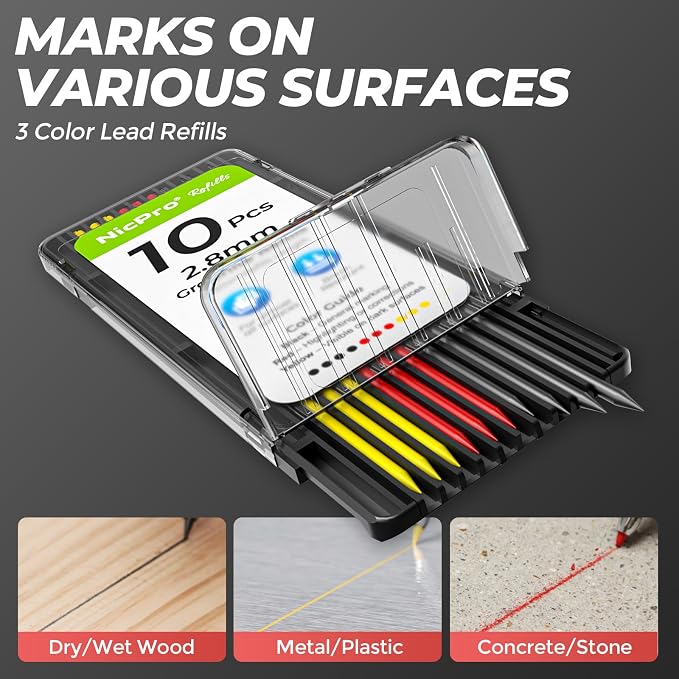 Nicpro 7-in-1 CP5000 Magnetic Carpenter Pencils - Image 5