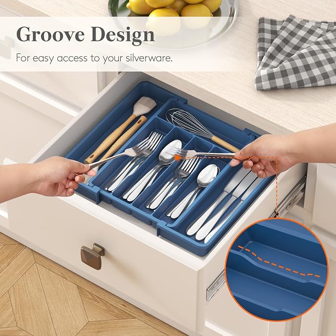 Lifewit Silverware Drawer Organizer, Expandable Utensil Tray - Image 7