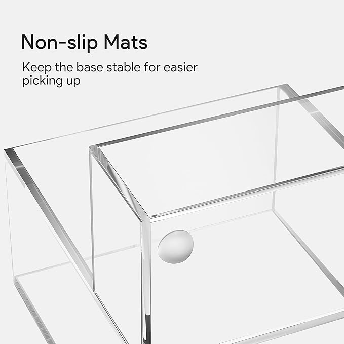 HBlife Acrylic Pen Holder for Desk, 3-Compartment Small Desk Organizer - Image 5