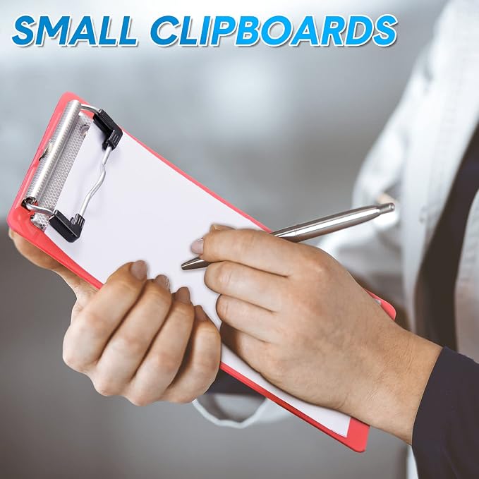 20 Pieces Mini Clipboards 4.7x7.3 Inch Plastic Colorful Clip Boards Small Cute - Image 7
