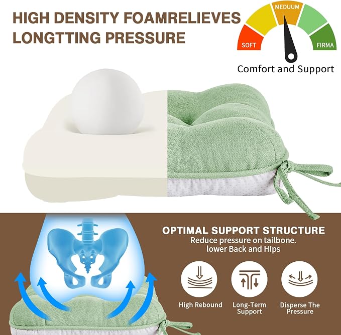 BETU Chair Cushions for Dining Chairs Set of 2, 3.5" Thick Kitchen Table Chair - Image 6