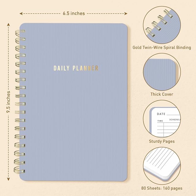 Sweetzer & Orange Daily Planner Notebook – Undated Two-Page Daily Layout - Image 2