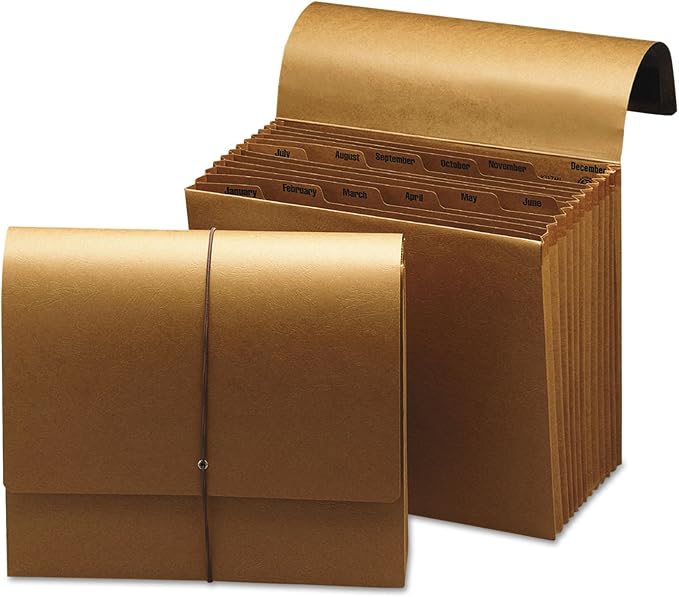 Smead Expanding File with Flap and Cord Closure, 12 Pockets, Letter Size - Image 4