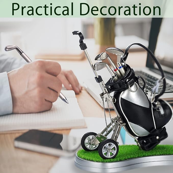 Gifts for Men, Golf Pen Holder Desk Accessories for Men Women Golfers, Birthday Graduation Gifts for Him Her, Dad Gifts for Dad Husband from Daughter Son Wife, Funny Home Office Decor Gadgets for Boss-DeskLoop Office