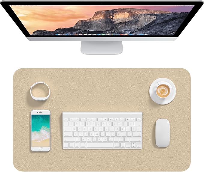 Hsurbtra Desk Pad, 23.6" x 13.8" PU Leather Desk Mat, M Extended Mouse Pad by Hsurbtra