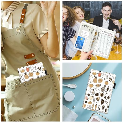 Cute Server Books for Waitress Waiter, Leather Guest Book Note Pad - Image 7