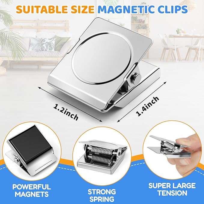 Grtard 6 Pack Magnetic Clips Heavy Duty, Magnet Clips - Image 8