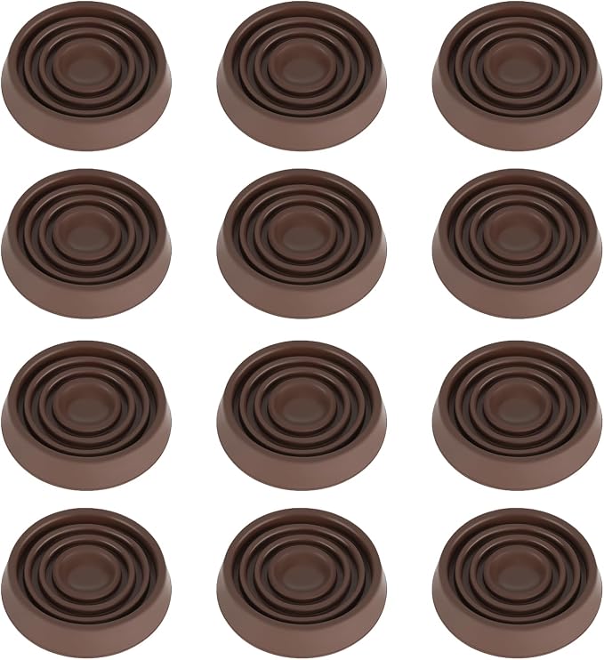 Furniture Coasters, 1.5X1.5 Rubber Caster Cups Non Slip Furniture Pads Non Skid by VOCOMO