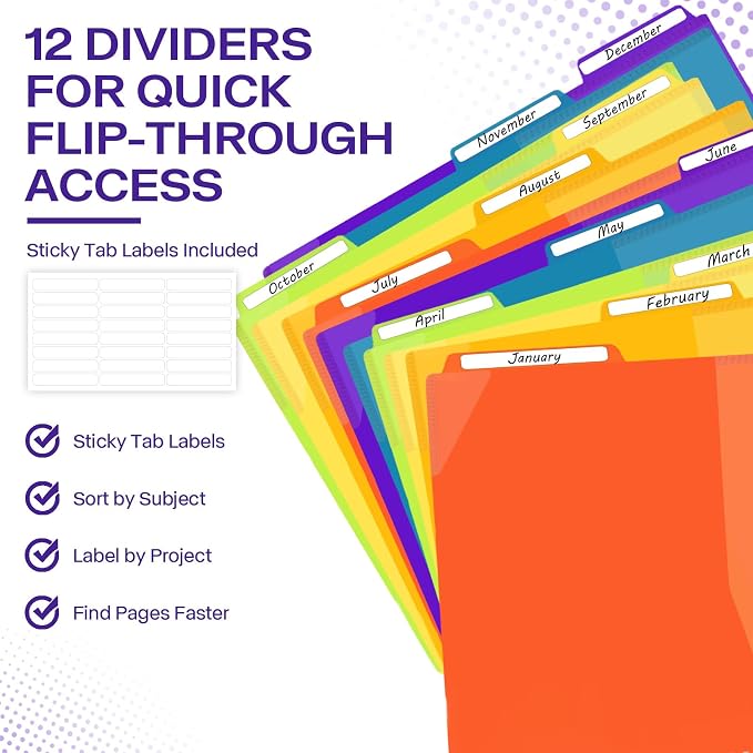 Binditek 1 Pack 24 Pocket Poly Project Organizer - Image 7