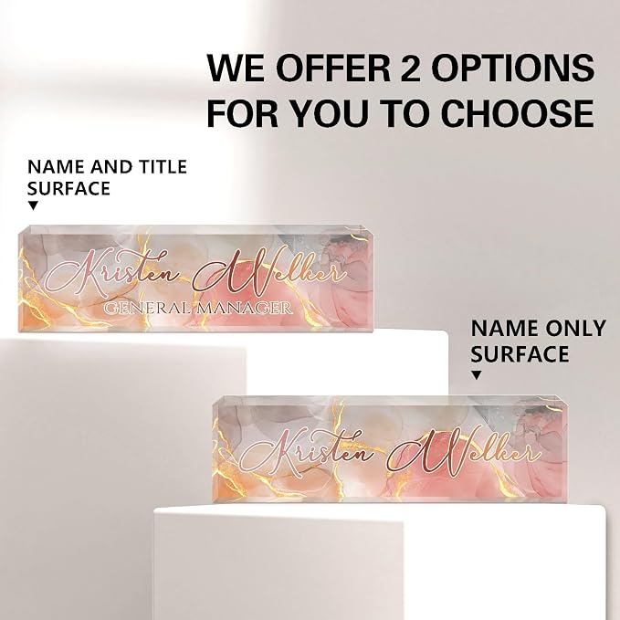 Custom Name Plate for Desk, Desk Name Plate Personalized, Office Decor for - Image 2