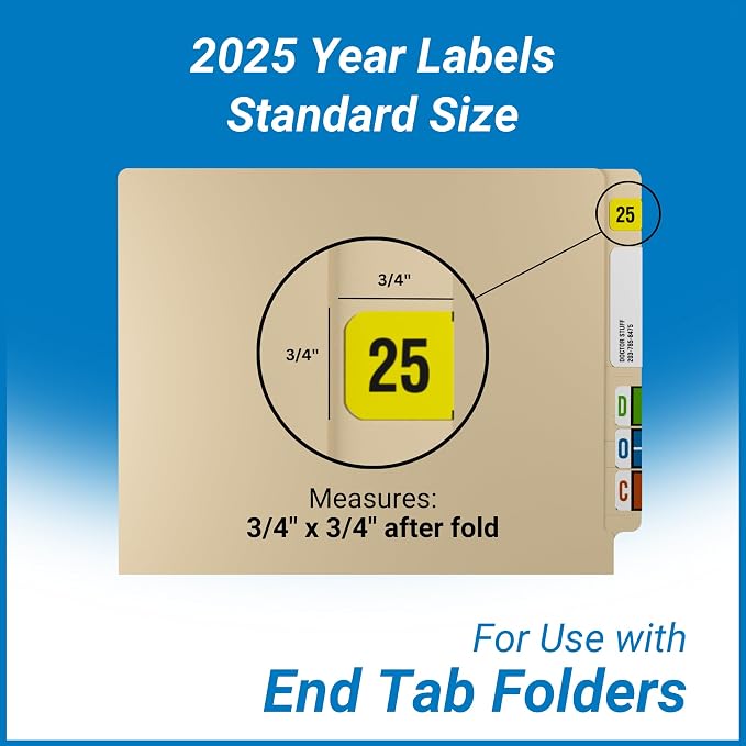 2025 Year Labels, Doctor Stuff 2025 Chart Stickers, Fluorescent Yellow Color - Image 5