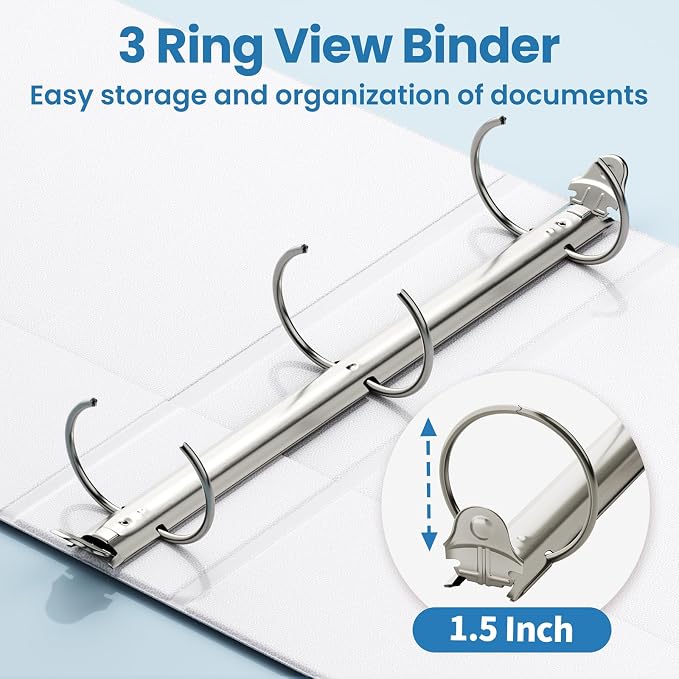 SUNEE 3 Ring Binder 1.5 Inch 1 Pack - Image 3