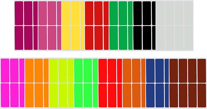 Royal Green Rectangle Color Coding Stickers – 120 Write-On Labels, 15 Sheets of by RoyalGreen