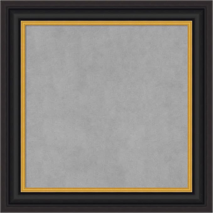 Amanti Art Black Framed Magnetic Board 26x26 Medium Vision Board by AmantiArt