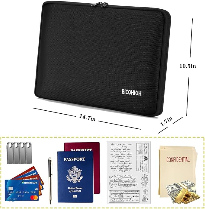 Portable Document Bag, Important Document Organizer, Storage Pouch File Folder - Image 6