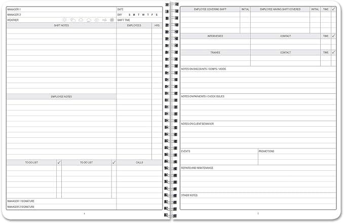 BookFactory Manager Notebook Manager's Log Book Planner Management Logbook - Image 2