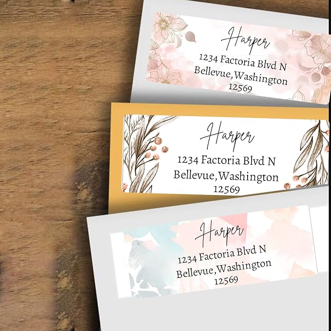 LINMAGCO Personalized Return Address Labels Gold 500 Pcs Mail Labels - Image 6