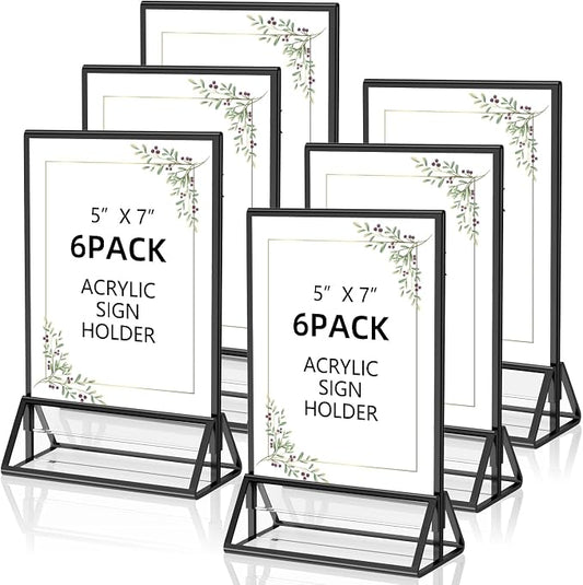 PPH-Sisy Acrylic Sign Holder 5x7 Display Stand, Acrylic Frames by PPH-SisyPurchaseNow