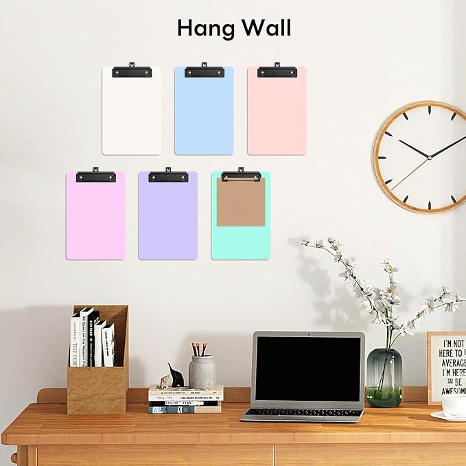 6 Pack Colorful Small Clipboard, A5 Mini Clip Board | Black Clip, 9 x 6" - Image 6