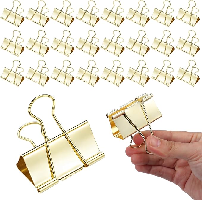 Frienda 24 Pack 2 Inch Extra Large Binder Clips Big Paper Clamps Metallic Large by Frienda