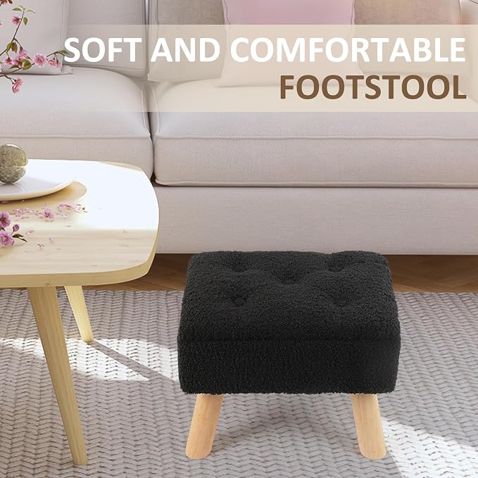 OGEMXU Storage Ottoman, Small Foot Stool Ottoman - Image 4