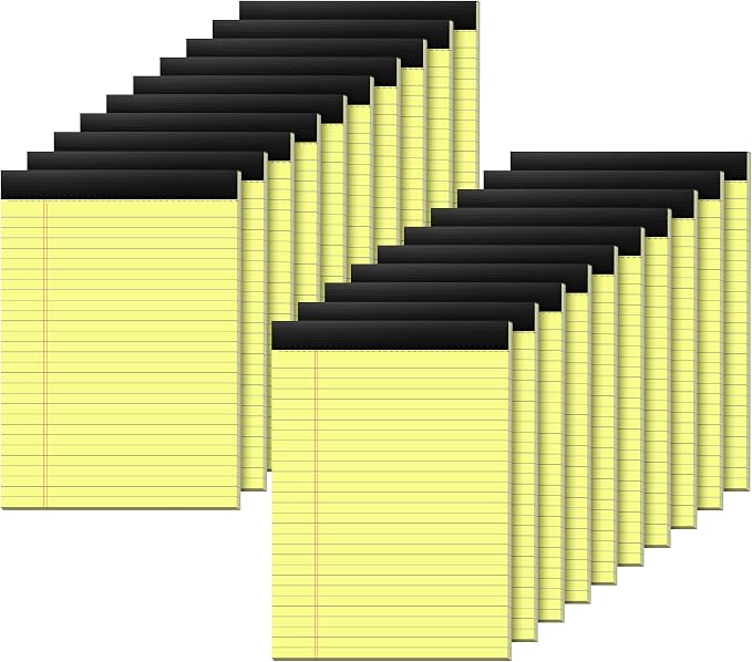 Legal Pads 8.5 x 11 Wide Ruled Notepads 20 Pack 30 Sheets Perforated by notepads
