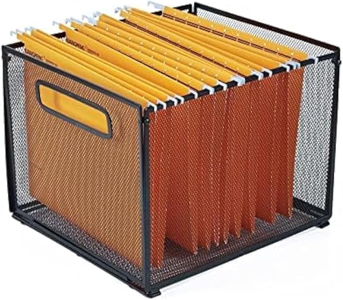 SETTFRFE Letter Size Hanging Folder Organizer, Metal Mesh Hanging File Folder by SETTFRFE