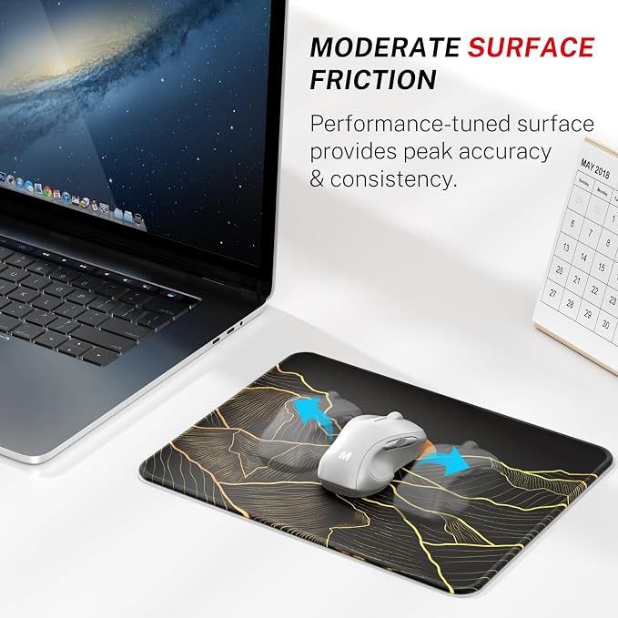 MROCO Essential Office & Gaming Mouse Pad, 8.5 x 11 Inch, Functional Pattern - Image 2