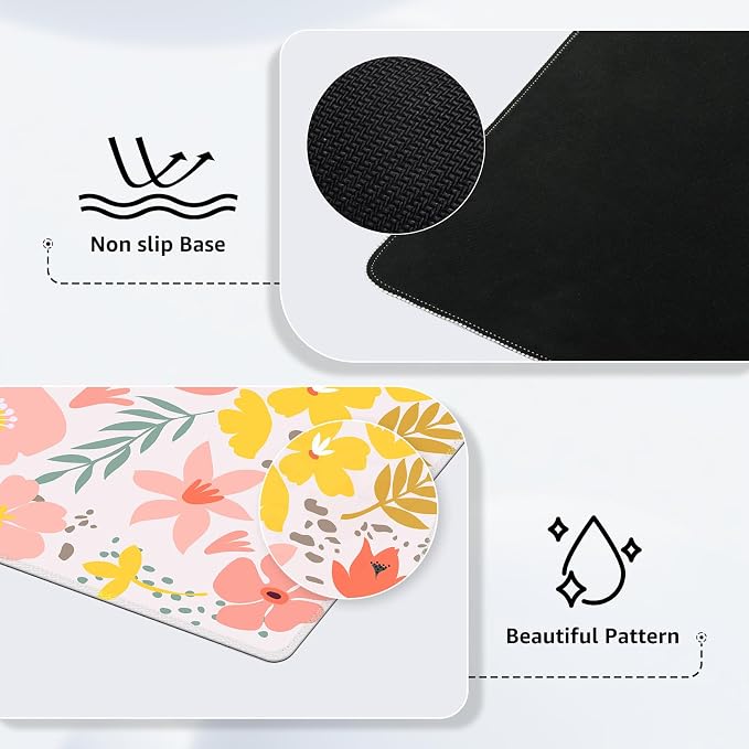 iCasso Desk Matt for Desktop, Cute Desk Pad Mat, XXL Large Mouse Pad, Anti-Slip - Image 4