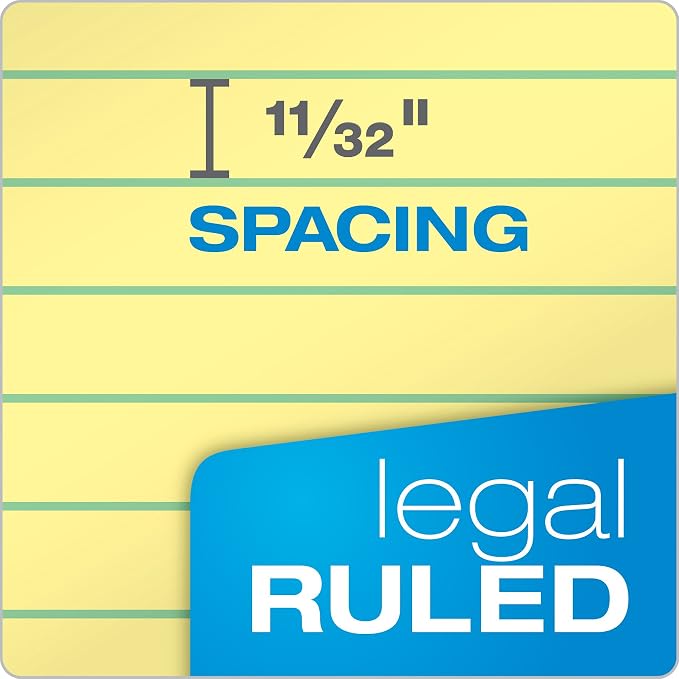 TOPS 8.5 x 11.75 Legal Pads, 12 Pack, The Legal Pad Brand, Wide Ruled, 50 - Image 3