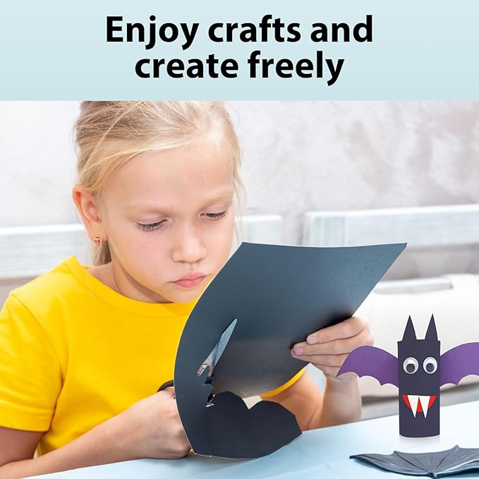 OcePor 100 Sheets Black Cardstock 12” x 12”, 92lb/250gsm Black Card Stock, Thick Card Stock Paper, Heavy Cardstock Paper for Printer, Resume, Scrapbooks, Art, Crafts, Business Cards-DeskLoop Office